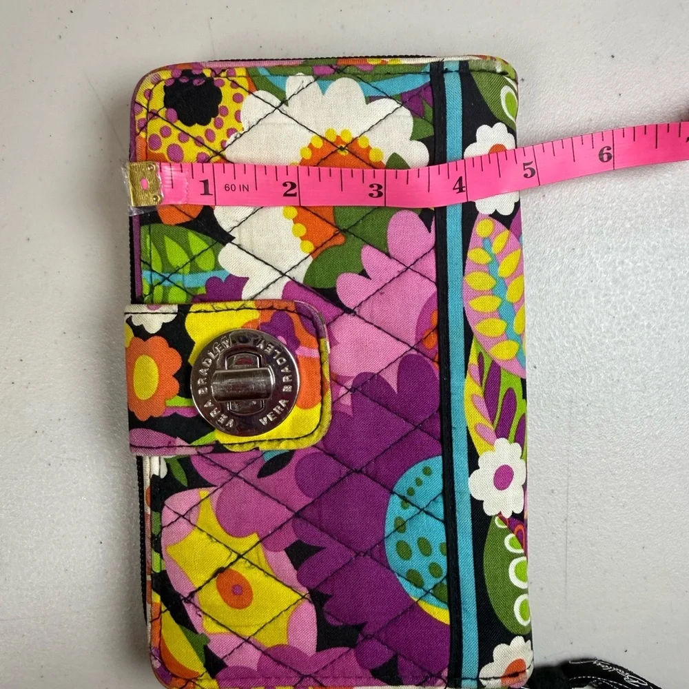 Vera Bradley Turnlock Wallet in the vibrant floral - Picture 8 of 8